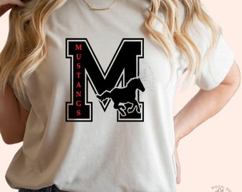 Mustangs svg, Team  Shirt svg, Team Spirit Shirt svg, School Spirit svg, School Shirt SVG. Mustang pride svg