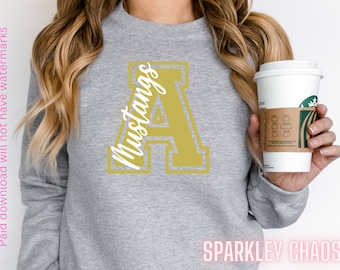 Mustangs svg, Team  Shirt svg, Team Spirit Shirt svg, School Spirit svg, School Shirt SVG. Mustang pride svg