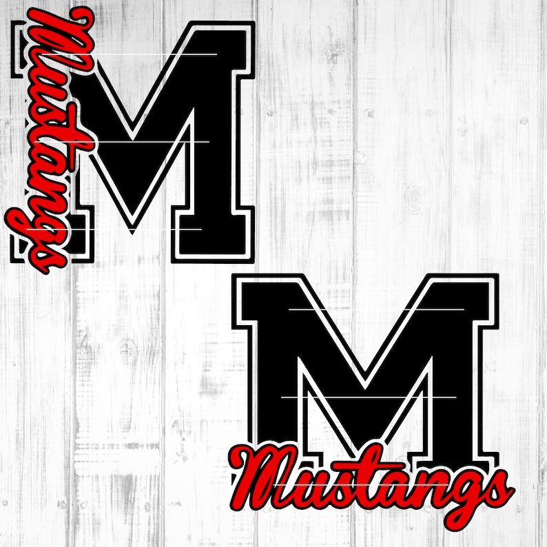 Mustang Clipart, Digital,cut File, Mustangs Football,mustangs ...