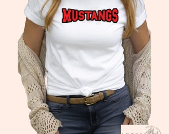 Mustangs svg, Team  Shirt svg, Team Spirit Shirt svg, School Spirit svg, School Shirt SVG. Mustang pride svg