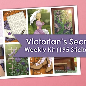 Victorian&#39;s Secret Weekly Kit | Erin Condren Planner Stickers 195 Stickers