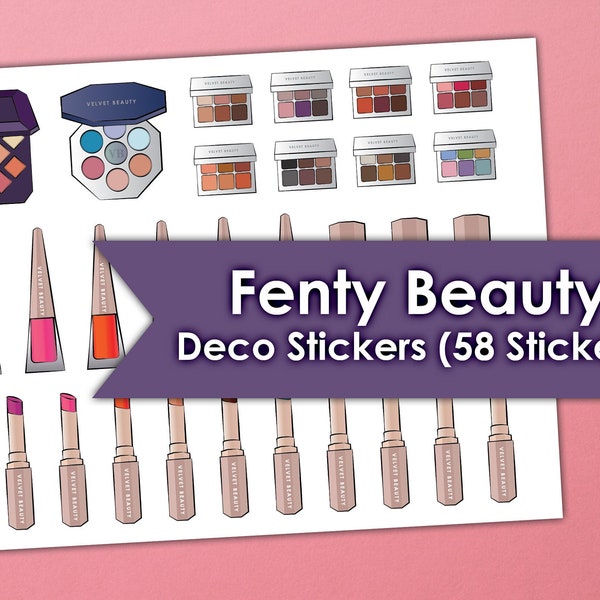 Velvet Beauty Planner Stickers | 58 Stickers