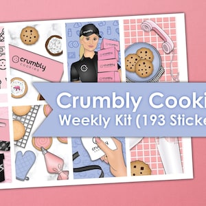 Crumbly Cookies Weekly Kit | Erin Condren Planner Stickers 193 Stickers