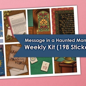 Nancy Drew Message in a Haunted Mansion Weekly Kit | Erin Condren Planner Stickers 198 Stickers
