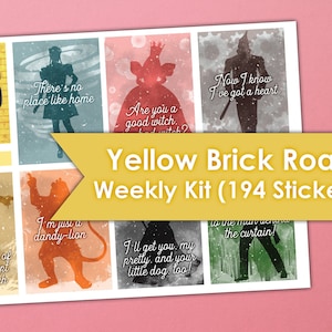 Yellow Brick Road Weekly Kit | Erin Condren Planner Stickers 194 Stickers