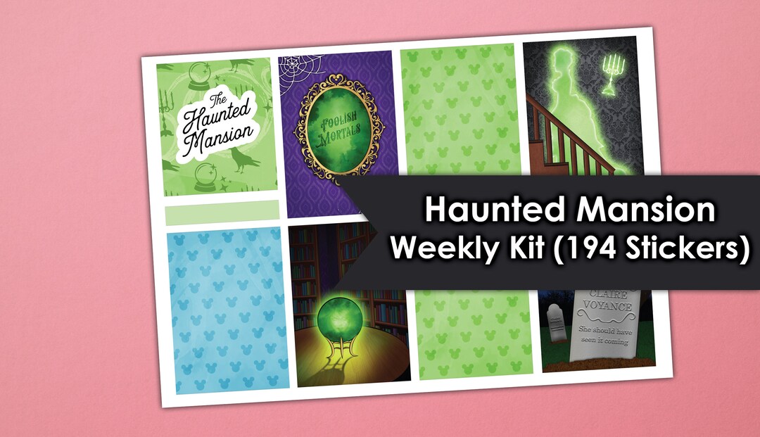 Haunted Mansion Weekly Kit | Erin Condren Planner Stickers 194 Stickers ...