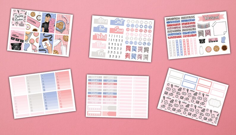 Crumbly Cookies Weekly Kit Erin Condren Planner Stickers 193 - Etsy