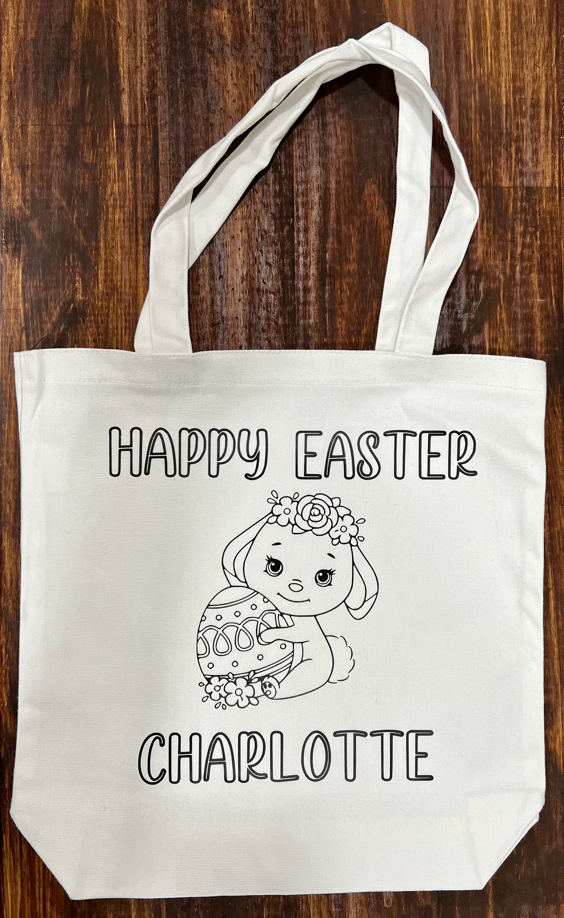 Custom Color Your Own Tote Bag Easter Bag Personalized Etsy