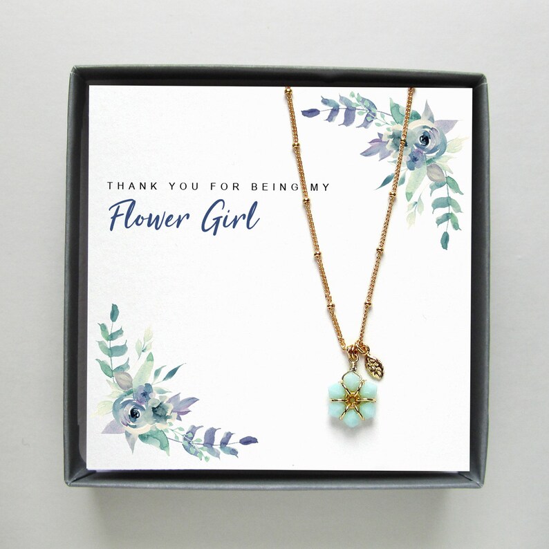 Flower Girl Proposal Necklace Gift Etsy