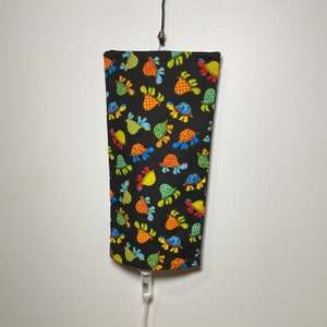Black and multicolored turtles IV Bag Cover