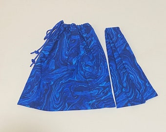 Blue & Black Pattern Foley Bag Cover w/ Tube Cover