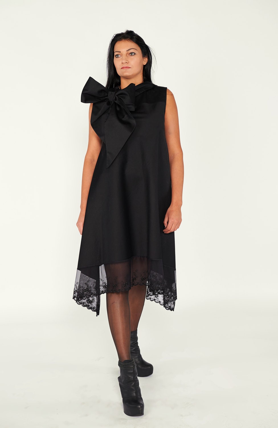 sexy black midi dress