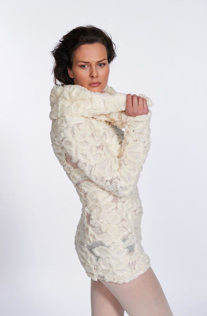 Trendy Clothing White Pullover Knitted Sweater Wool Clothing Women Sweater Sheer Dress Boho Clothing Fitted Sweater Bohemian Sweater
