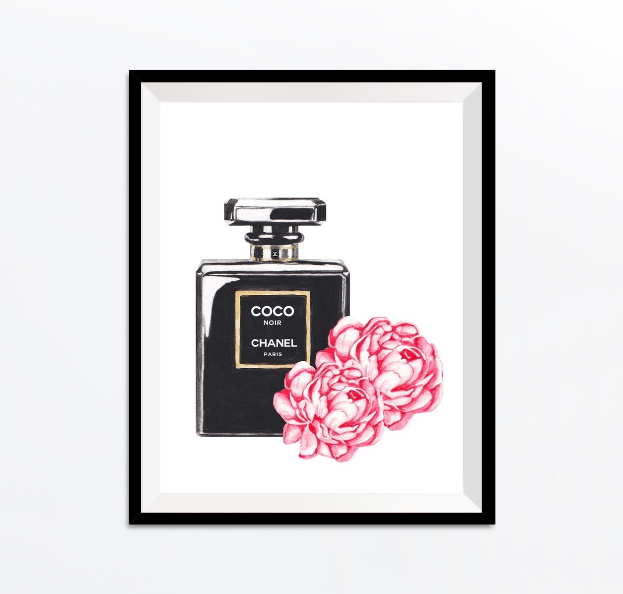 Chanel Coco Paris Perfume Digital Design Poster Wall Art