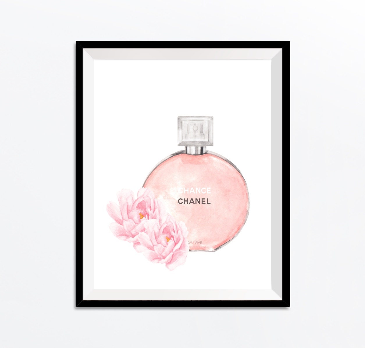 Chance Chanel Pink Perfume Digital Design Poster Wall Art | Etsy