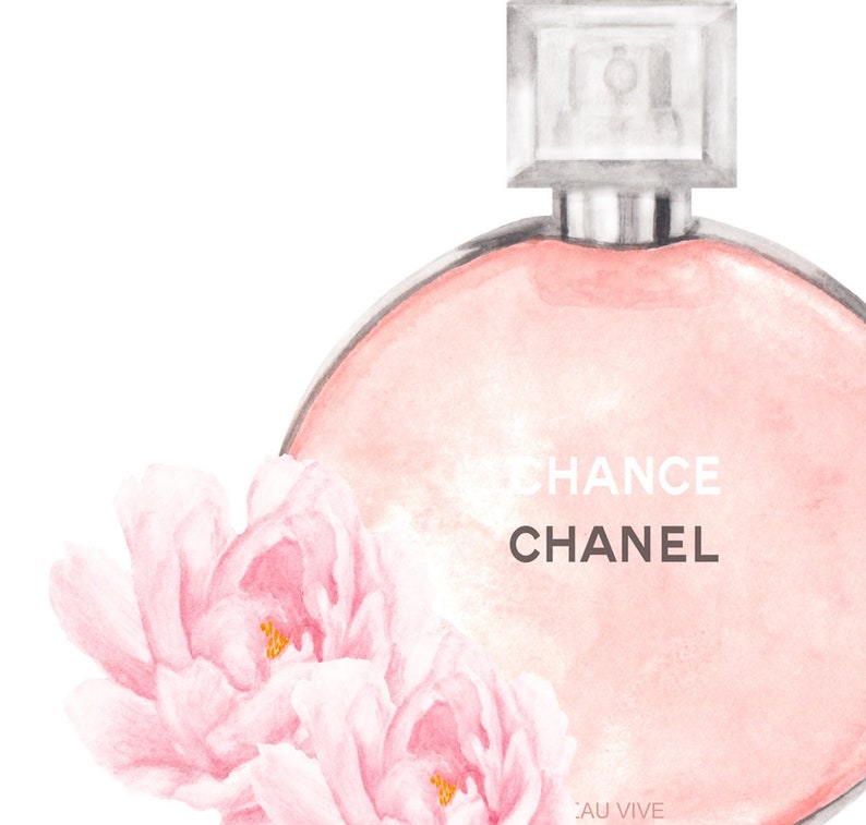 Chance Chanel Pink Perfume Digital Design Poster Wall Art