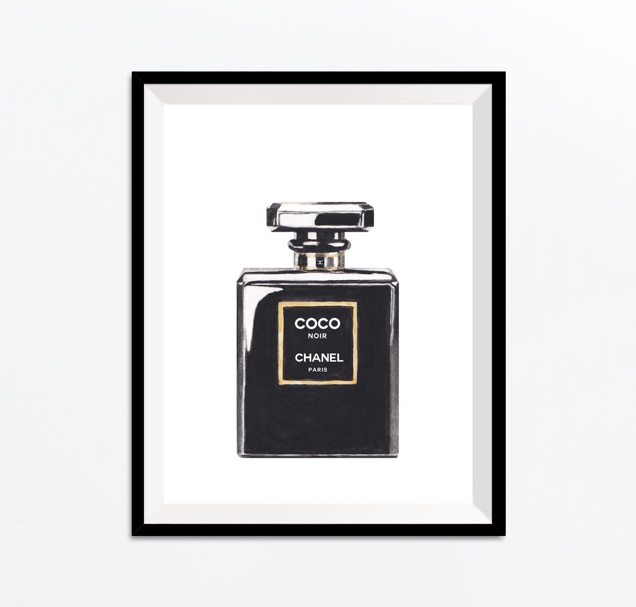 Chanel Coco Paris Perfume Digital Design Cartel Pared Arte Etsy