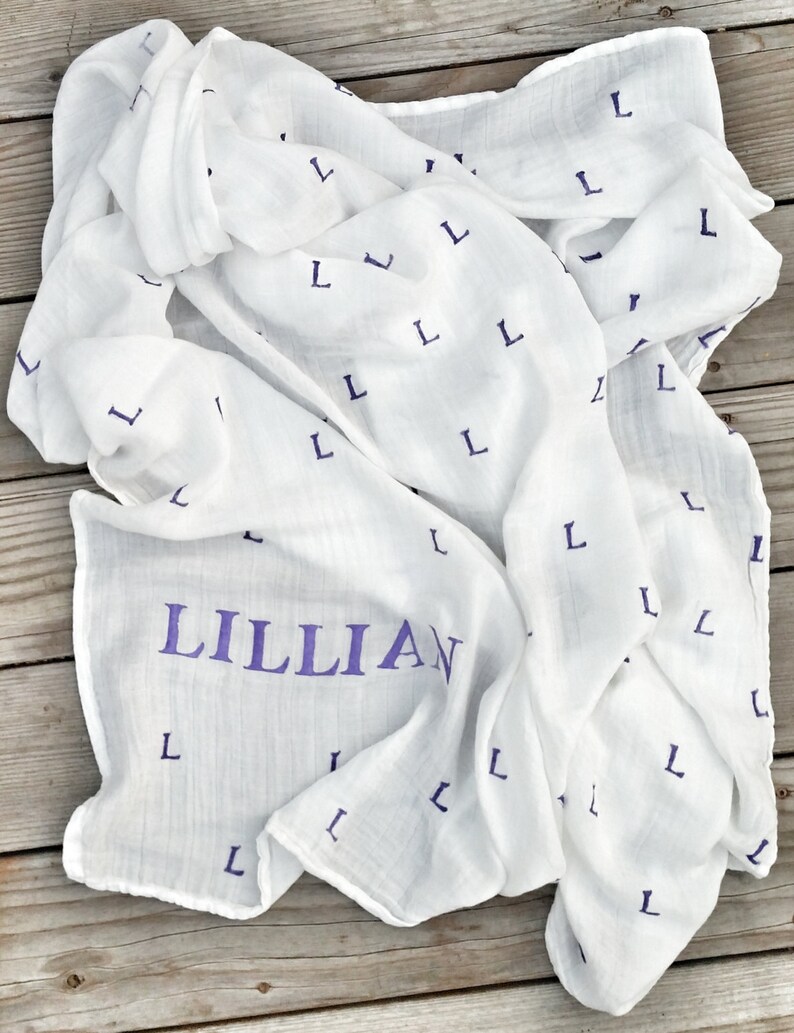 Baby Blanket Personalized Baby Blanket Newborn Muslin Etsy