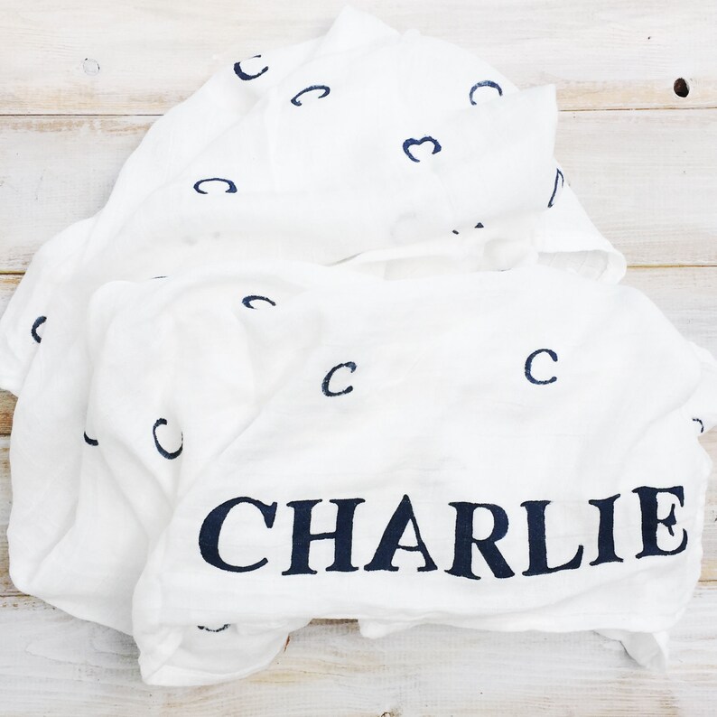 Baby Blanket Personalized Baby Blanket Newborn Muslin Etsy