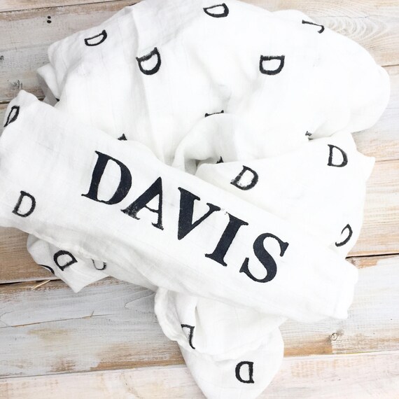 Baby Blanket Personalized Baby Blanket Newborn Muslin Etsy