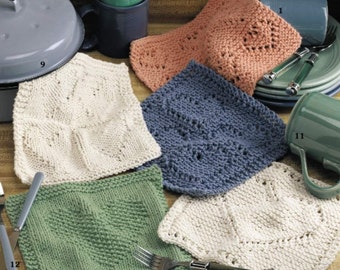 Vintage PDF knit pattern - dishcloths