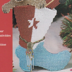 Lone Star Stocking PDF plastic canvas pattern