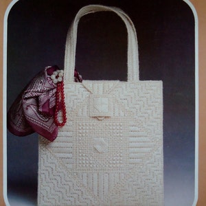 Vintage PDF plastic canvas pattern - fashion accessories