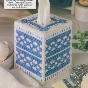 Plastic canvas vintage PDF pattern - eye-catching boutique