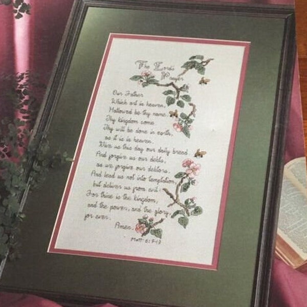 Vintage PDF cross stitch pattern - The Lord's Prayer