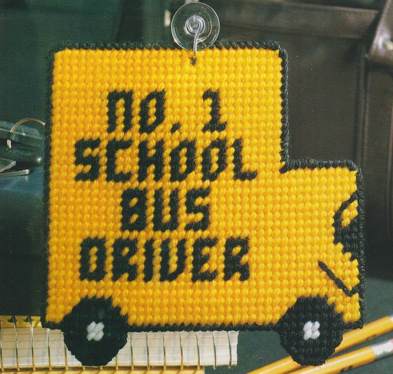 Plastic Canvas Vintage PDF Pattern for School Bus Drivers - Etsy