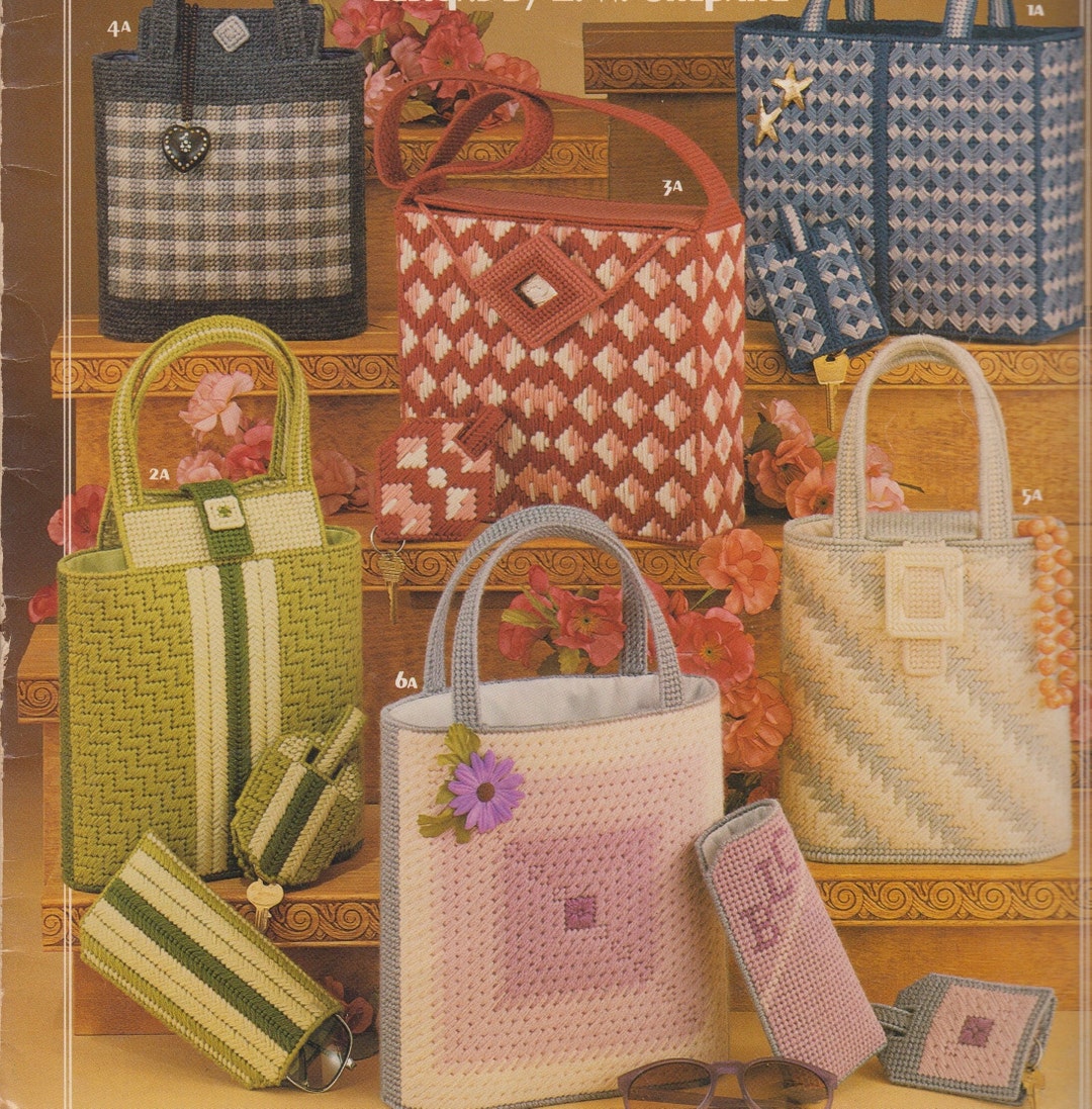 Vintage PDF Plastic Canvas Pattern - Purses and Accessories - Etsy