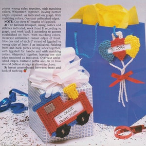Vintage PDF plastic canvas pattern - Gift Tags