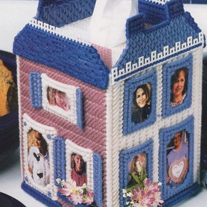 Plastic canvas vintage PDF pattern - Picturesque House
