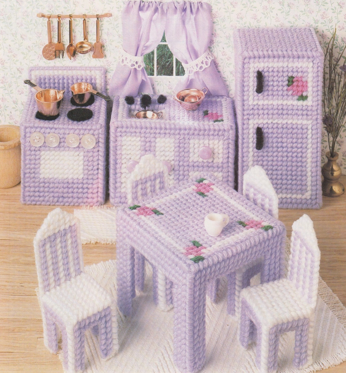 Plastic Canvas Vintage PDF Pattern Dollhouse Kitchen - Etsy