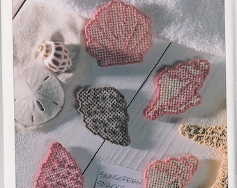 Summer Seashells PDF plastic canvas pattern