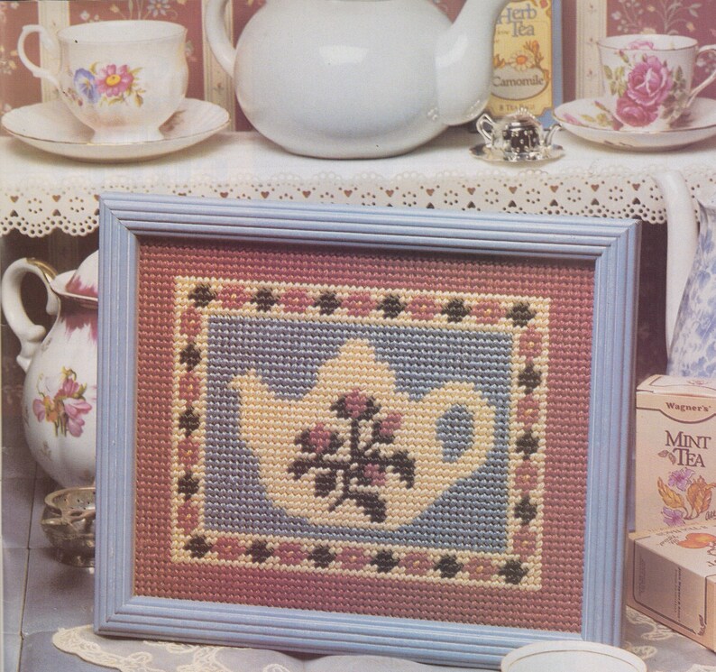 Rosy Cozy Teapot DIGITAL Plastic Canvas Pattern Etsy