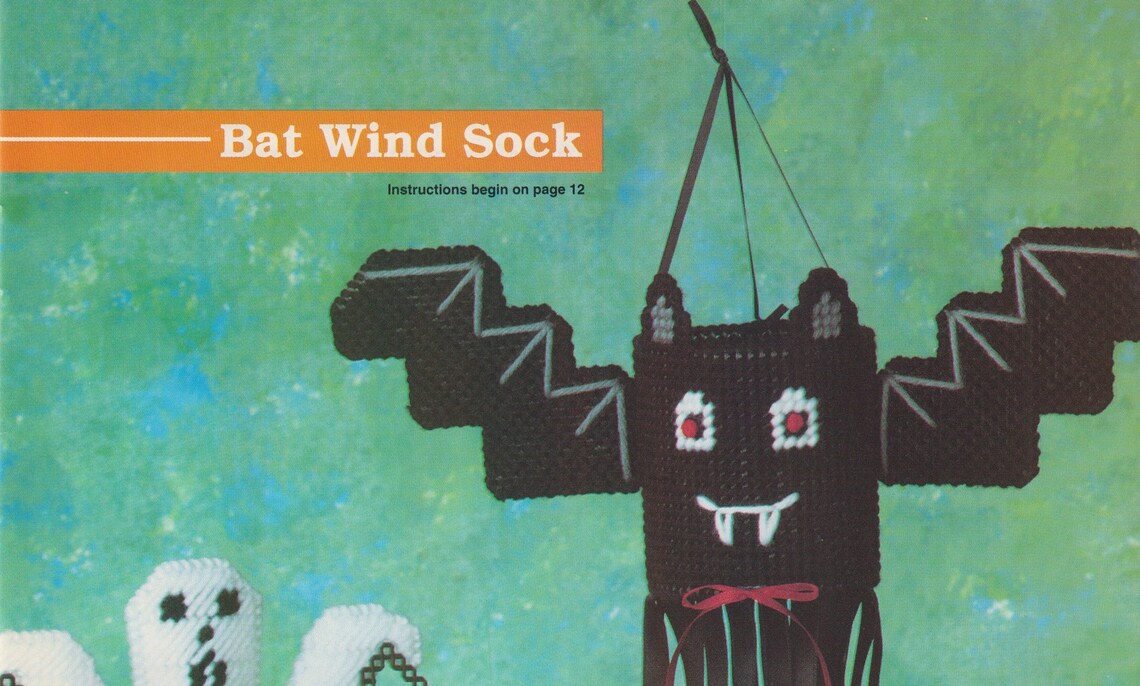 Bat Wind Sock PDF Plastic Canvas Pattern - Etsy