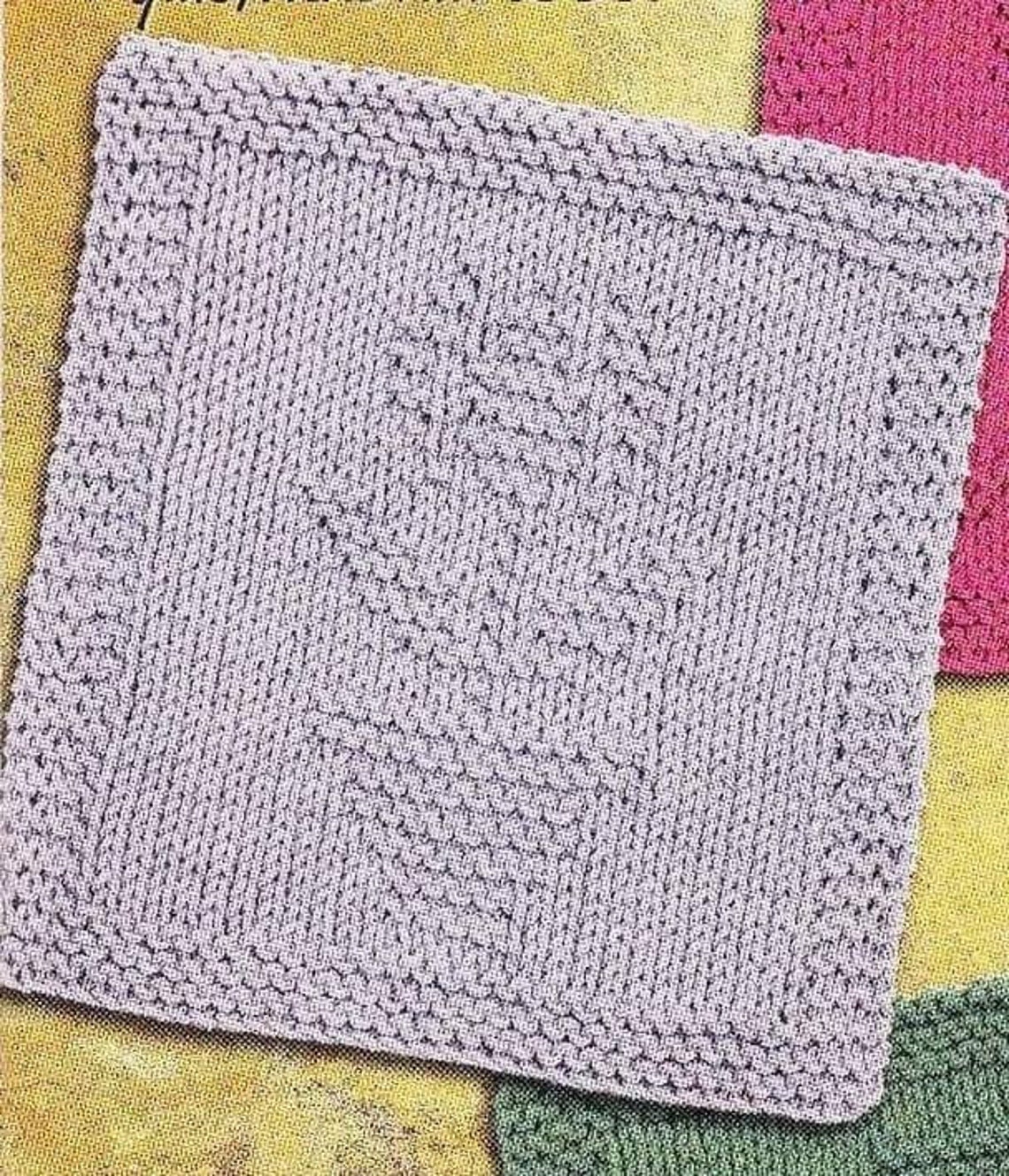 Tulip Knit Dishcloth digital pattern Etsy