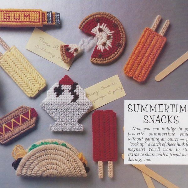 Summertime Snacks PDF plastic canvas pattern