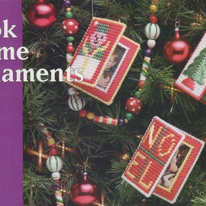 Book Frame Ornament PDF plastic canvas pattern