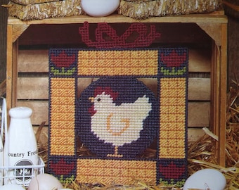 Country Chicken PDF plastic canvas pattern