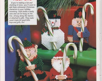 Candy Cane Keepers PDF plastic canvas pattern