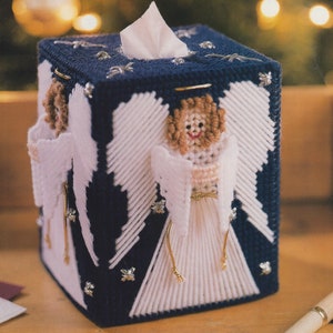 Plastic canvas vintage PDF pattern - Angel Cover-up