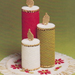 Vintage PDF plastic canvas pattern - Centerpiece