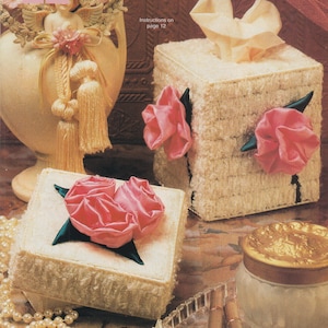 Vintage PDF plastic canvas pattern - Sweet as a Rose