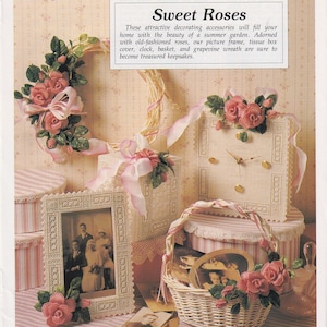 Sweet Roses PDF plastic canvas pattern