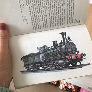 Vintage Illustrated Train Book | Vintage Train Illustrations | Train Illustrations | Train book