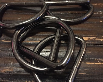 4 Gunmetal D-Rings – 1.5" Purse Hardware, Bag Making Supplies