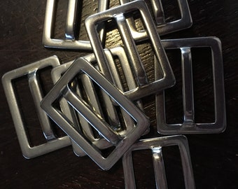 4 pc- Alloy Slides (Tri Glides) 1" Nickel Silver - Wholesale pricing on small quantities - Ships from Chicago