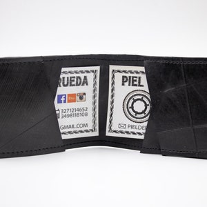 Portatessere carte di credito tascabile, portacarte vegan, porta tessere in camera d'aria riciclata, eco idea regalo, portafogli uomo gomma